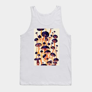 Mushrooms Watercolour Painting Print Tank Top